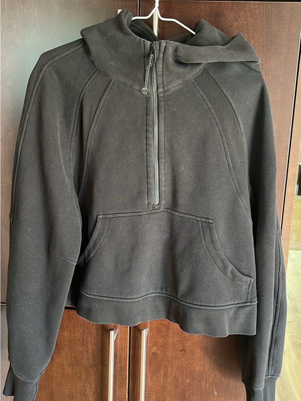 lululemon Black Scuba Half-Zip Hooded Sweater